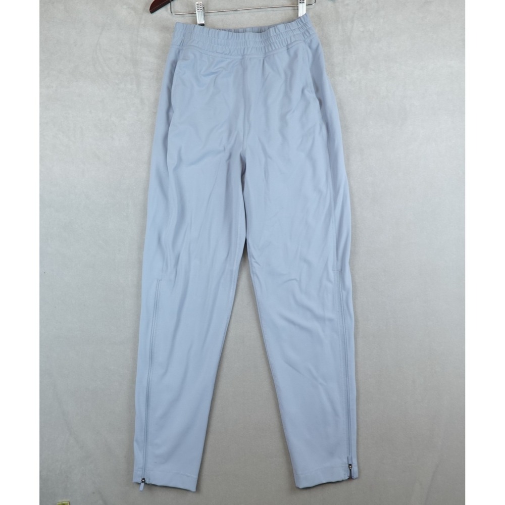 Lululemon Everlux High Rise Zip Leg Track Pant Full Length Chambray Women Size 6